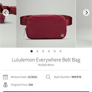 Lululemon Mulled Wine Everywhere Belt Bag